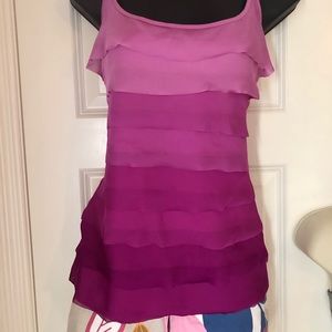 EUC New York & Company ruffle tank medium
